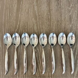 1956 Rogers Bros. Silver Plate “Flair” Pattern 8 Teaspoons